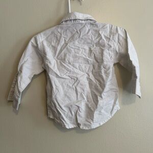 Nautica Baby Boys White Dress Shirt Button-Up Long Sleeve 6-12M Formal Holiday
